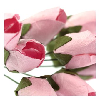 Mini Pink Rose Wired Floral Picks 10 Pack  image number 3