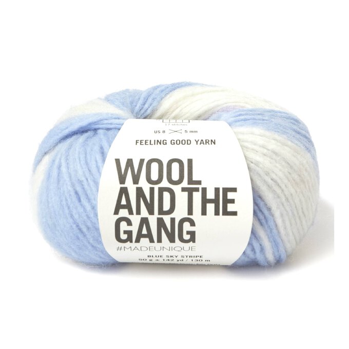 Wool and the Gang Blue Sky Feeling Good Stripe 50g image number 1