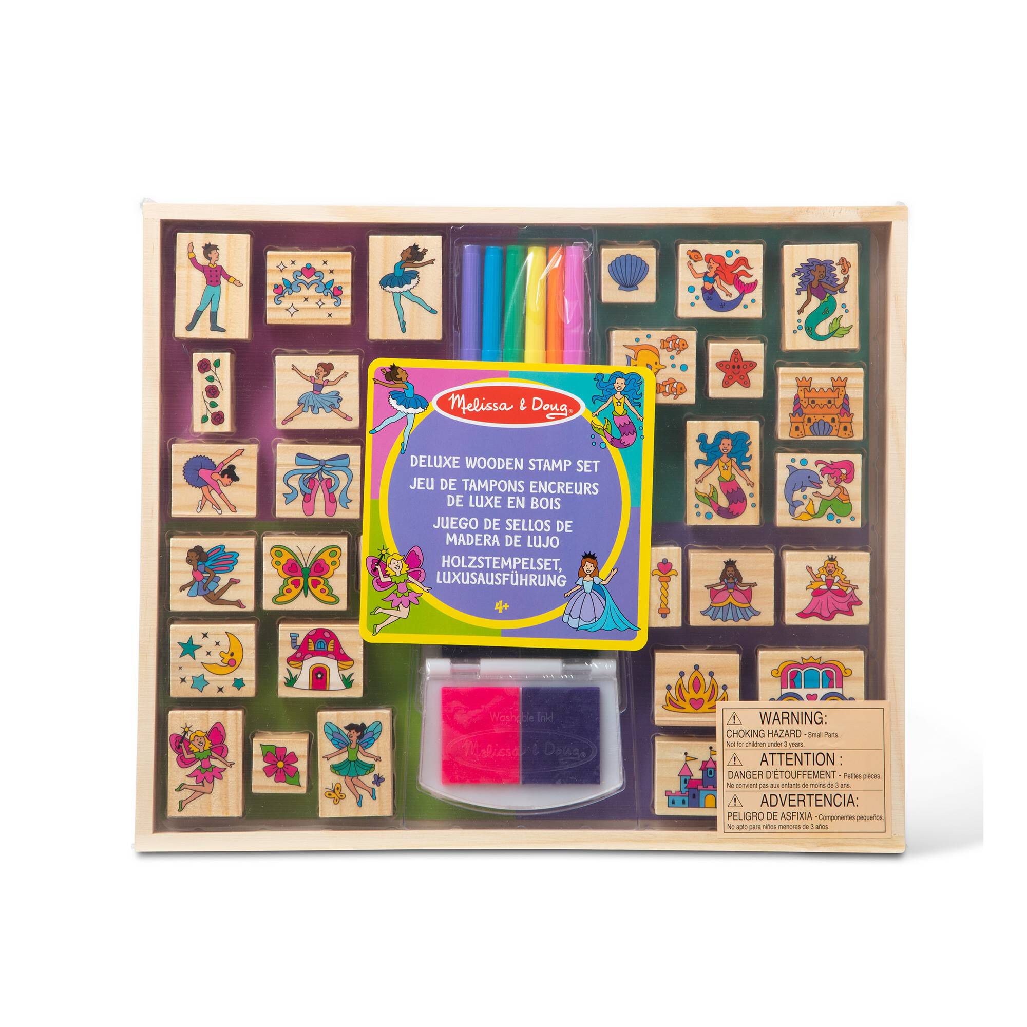 Melissa Doug Deluxe Fairy Tale Wooden Stamp Set