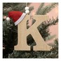 Hanging Wooden Christmas Letter K 9cm  image number 1