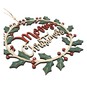 Merry Christmas Wooden Wreath 22cm image number 3