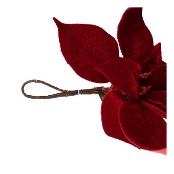 Red Poinsettia Garland 1.8m image number 4