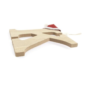 Hanging Wooden Christmas Letter K 9cm  image number 4