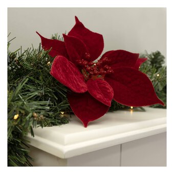 Red Poinsettia Clip 20cm image number 3