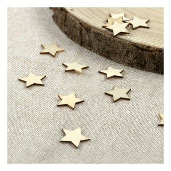 Wooden Star Confetti 24 Pieces 
