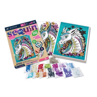 Kitfix Dragon Sequin Art Craft Teen Kit image number 4