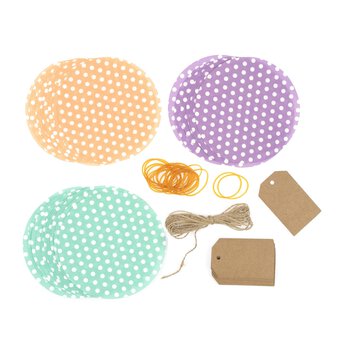 Large Polka Dot Jam Jar Topper Kit 24 Pack