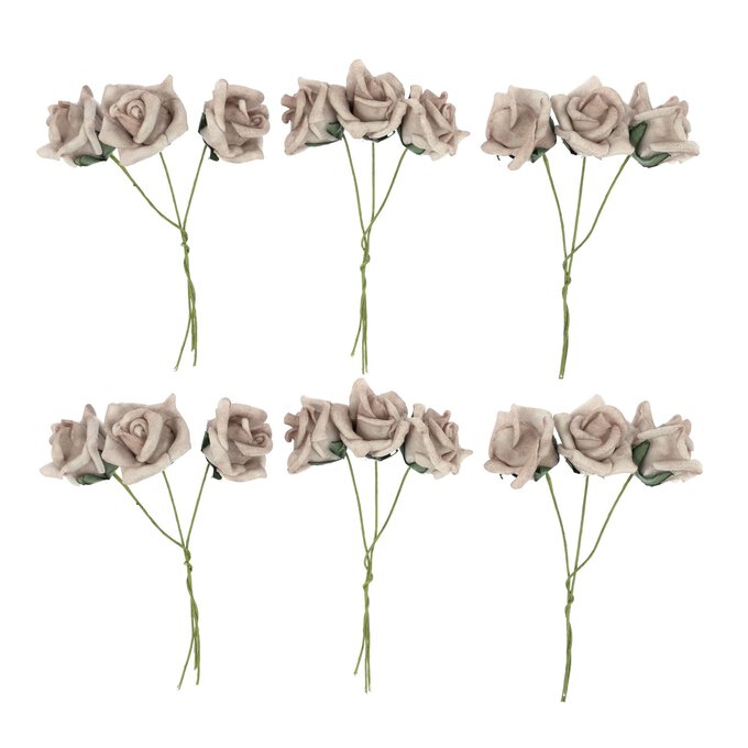 Soft Pink Wired Small Flowers 18 Pack image number 1