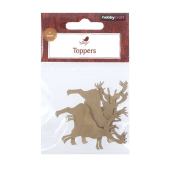 Gold Stag Wooden Toppers 4 Pack image number 5