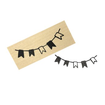 Bunting Wooden Stamp 2.5cm x 6.3cm