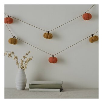 Orange Felt Pumpkin Garland 1.5m