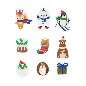 Christmas Animal Foam Stickers 42 Pack image number 3