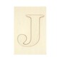 Wooden Letter J Plaque 10cm x 15cm image number 1