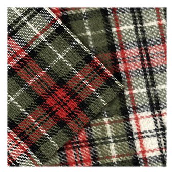 Green and Red Tartan Fabric Roll 28cm x 2m image number 7