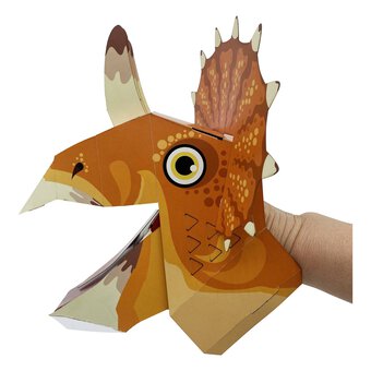 Make a Moving Mouth Triceratops Puppet Kit image number 2