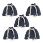 Navy Mini Cotton Drawstring Bags 5 Pack  image number 1
