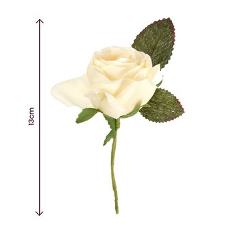 Single Cream Rose Pick 13cm image number 4