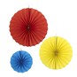 Bright Party Fan Decorations 3 Pack image number 1