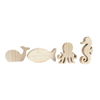 Wooden Marine Animals 4 Pack image number 3