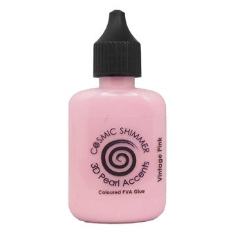 Cosmic Shimmer Vintage Pink 3D Pearl Accents PVA Glue 30ml