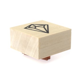 Diamond Wooden Stamp 3.8cm x 3.8cm