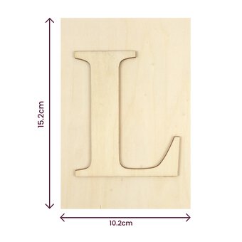 Wooden Letter L Plaque 10cm x 15cm image number 4