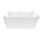 White Paper Storage Basket 33cm x 23cm x 14cm image number 3