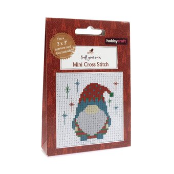 Christmas Gnome Mini Cross Stitch Kit