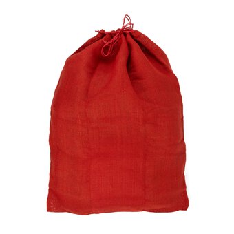 Blank Red Hessian Sack 72cm