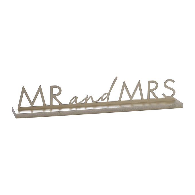 Ginger Ray Gold Metal Mr and Mrs Sign image number 1