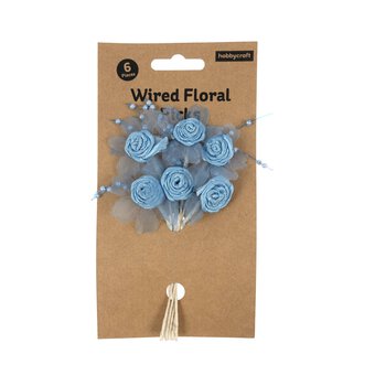 Blue Pearl Rose Wired Floral Picks 6 Pieces image number 5