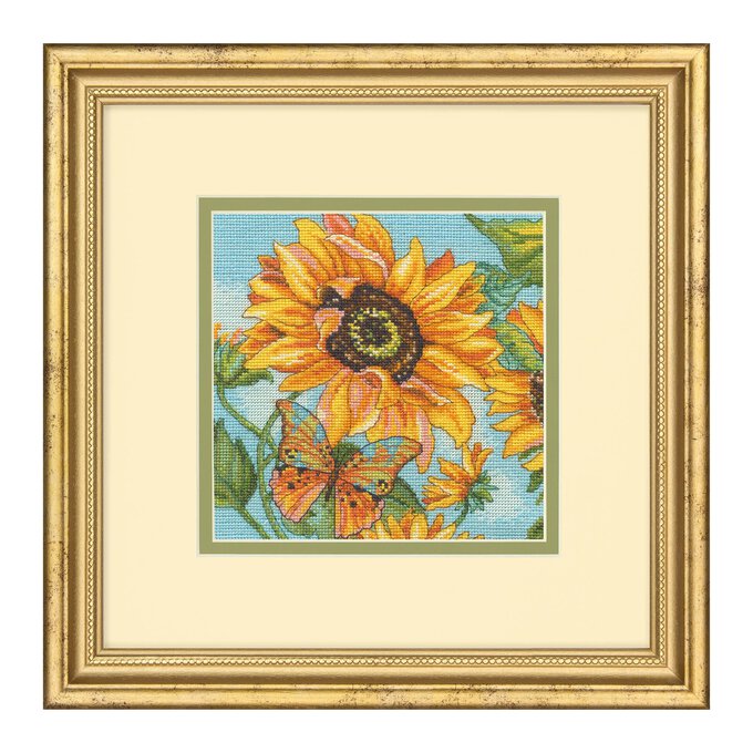 Dimensions Sunflower Garden Counted Cross Stitch Kit 14cm x 14.5cm image number 1