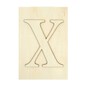 Wooden Letter X Plaque 10cm x 15cm image number 1