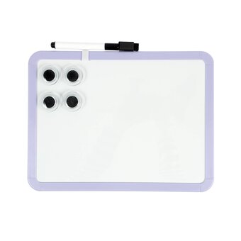 White and Lilac Whiteboard 21.5cm x 28cm