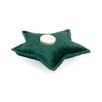 Green Velvet Star Embellishments 4 Pack