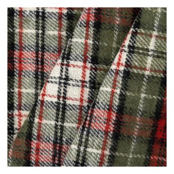 Green and Red Tartan Fabric Roll 28cm x 2m image number 2