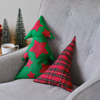 How to Sew Christmas Tree Cushions