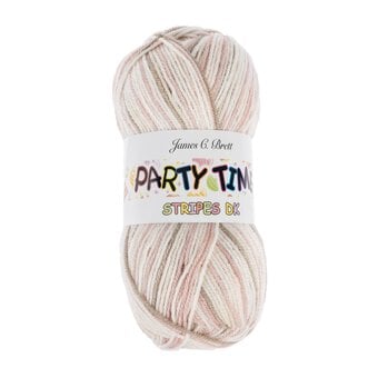 James C Brett Blush Notes Party Time Stripes DK Yarn 100g 