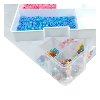 Luxuro Plastic Bead Storage Box With 18 Compartments For