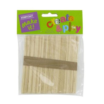 25/50/100 Piece Craft Sticks Wooden 8” Paint Sticks Paint Stirrers