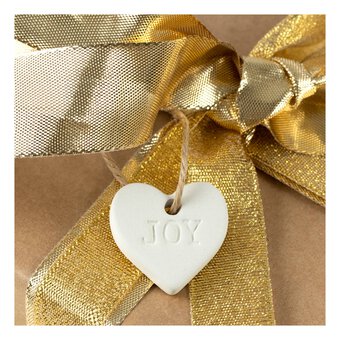 Embossed Heart Clay Embellishments 3 Pack