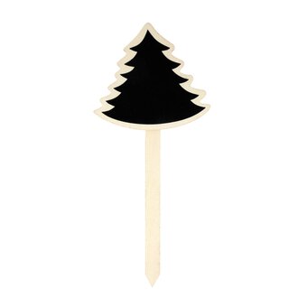 Wooden Blackboard Christmas Tree Pick 24cm