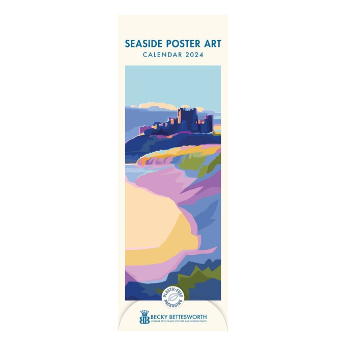 Seaside Poster Art Slim Calendar 2024 Hobbycraft