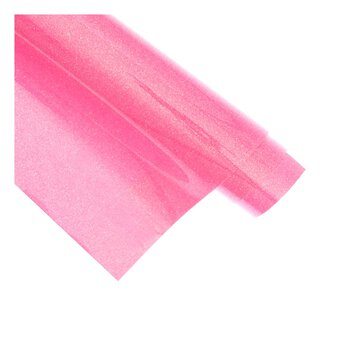Siser Neon Pink Glitter Heat Transfer Vinyl 30cm x 50cm | Hobbycraft