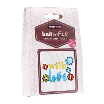 Dimensions Learn-A-Craft Counted Cross Stitch Kit 3 Round-Cute Kitty