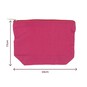 Hot Pink Cotton Zip Pouch 24cm x 17cm image number 4