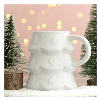 Decorative Ceramic Christmas Tree Mug 13cm