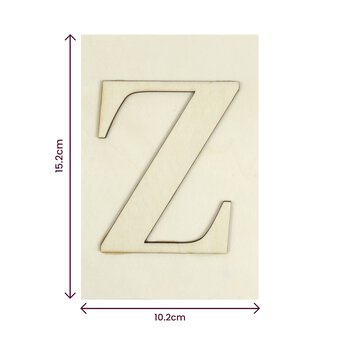 Wooden Letter Z Plaque 10cm x 15cm image number 4