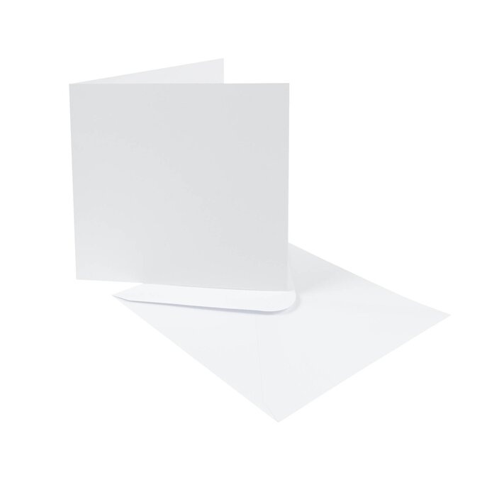 Anita’s White Cards and Envelopes 13.5cm x 13.5cm 50 Pack image number 1