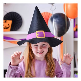 Purple and Black Felt Witch’s Hat